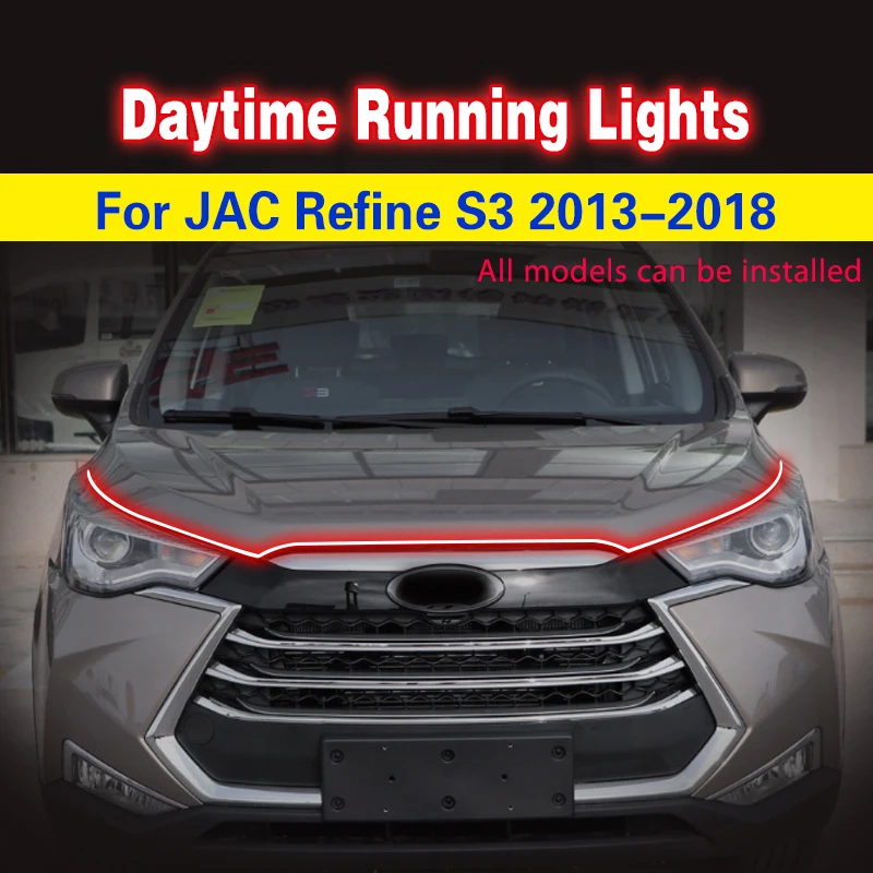 

Car Flashing 1PCS 12V led car drl daytime running lights fog lamp Car Decorative Atmosphere Lamp DRL for JAC Refine S3 2013-2018