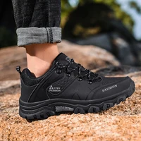Hiking Boots Men Non-slip Sneakers Fashion Patchwork Ankle Boots Outdoor Man Work Shoes Durable Travel Shoes 47 Bota Masculina 1