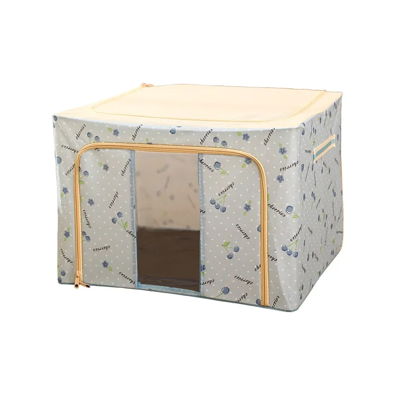 50*40*33cmHome folding storage box Oxford cloth finishing clothes quilt Baina box fabric large steel frame storage box 4