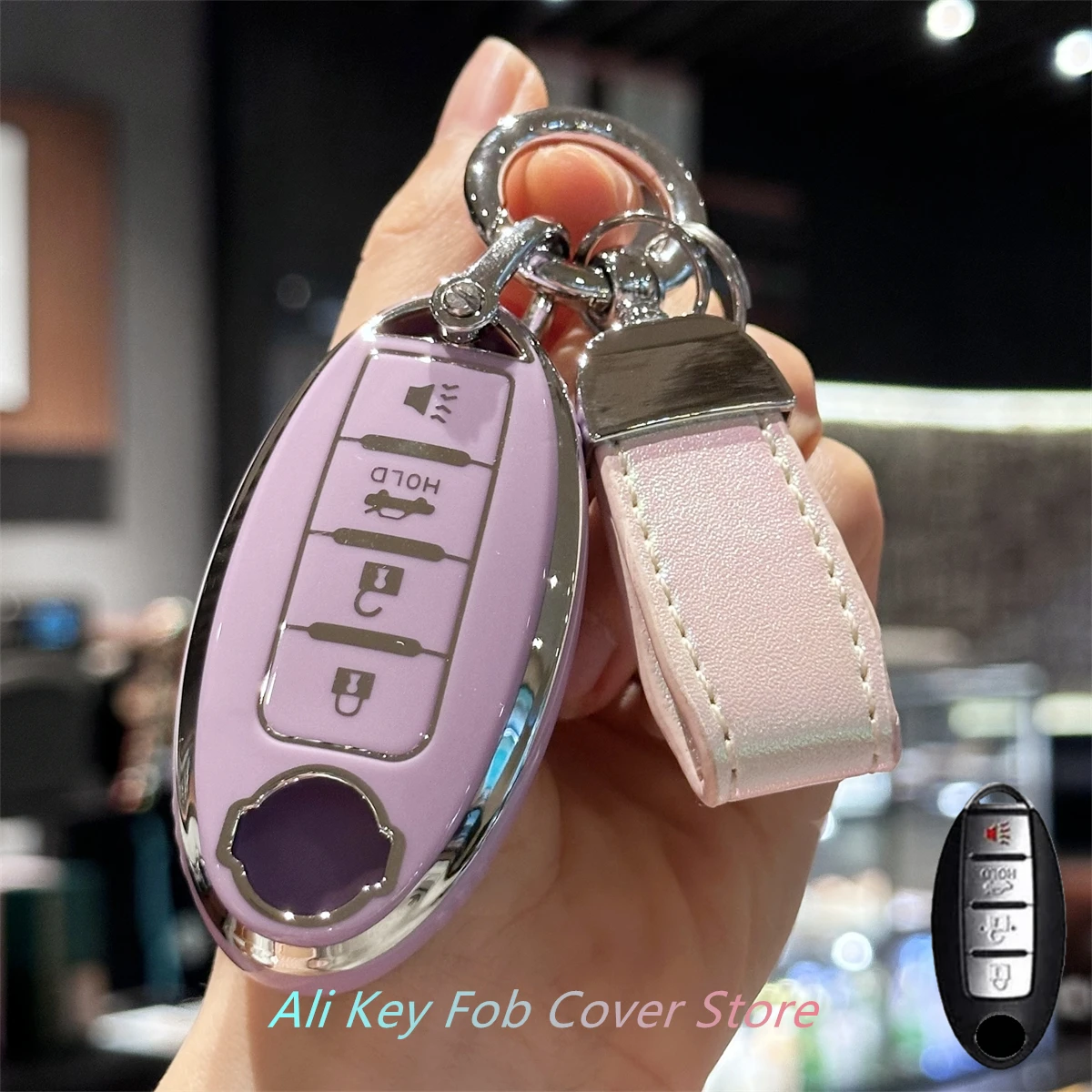 Key Fob Cover Keychain Lanyard For Nissan Altima Rogue Sentra Pathfinder etc