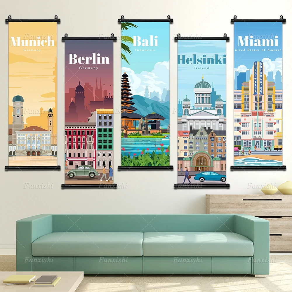 

Modern Wall Art Anime Pictures Famous Tourist Scenery Painting Hd Print Canvas Poster Hanging Scrolls Home Decor For Friend Gift