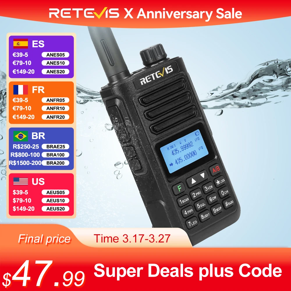 Retevis RA89 워키토키, USB C 충전, IP68 방수, 10W 장거리 양방향 라디오, 지능형 소음 감소, ht 트랜시버 Best Top5 Retevis RA89 워키토키, USB C 충전, IP68 방수, 10W 장거리 양방향 라디오, 지능형 소음 감소, ht 트랜시버 Best Top5