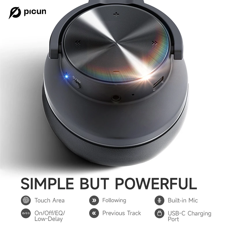 Picun B8 120 Hours Playtime Bluetooth Headphones, Wireless Bluetooth - View #8
