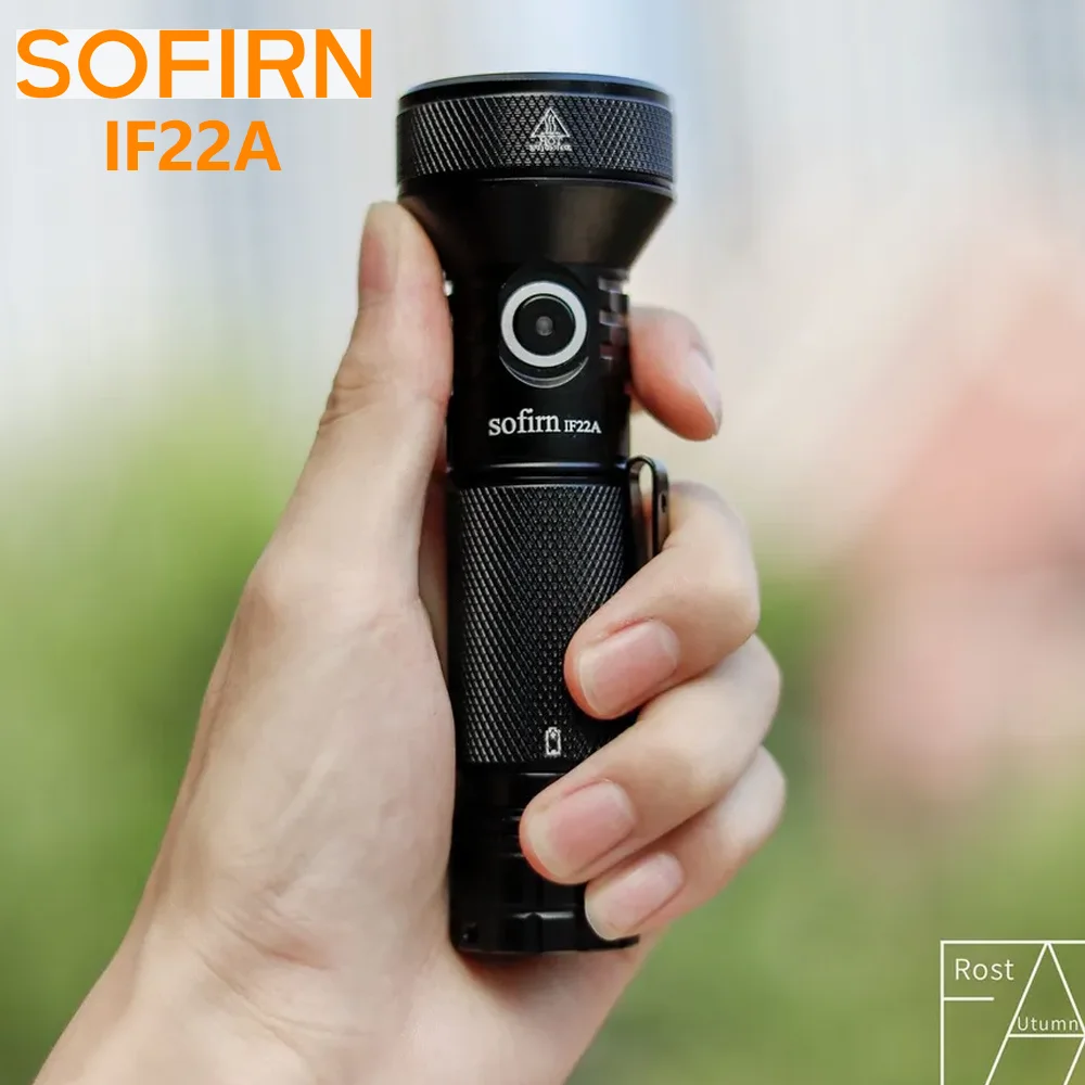SOFIRN IF22A TIR 광학 2100lm LED 손전등 충전식 21700 USB C 강력한 EDC 라이트 토치 물고기용 야외 랜턴