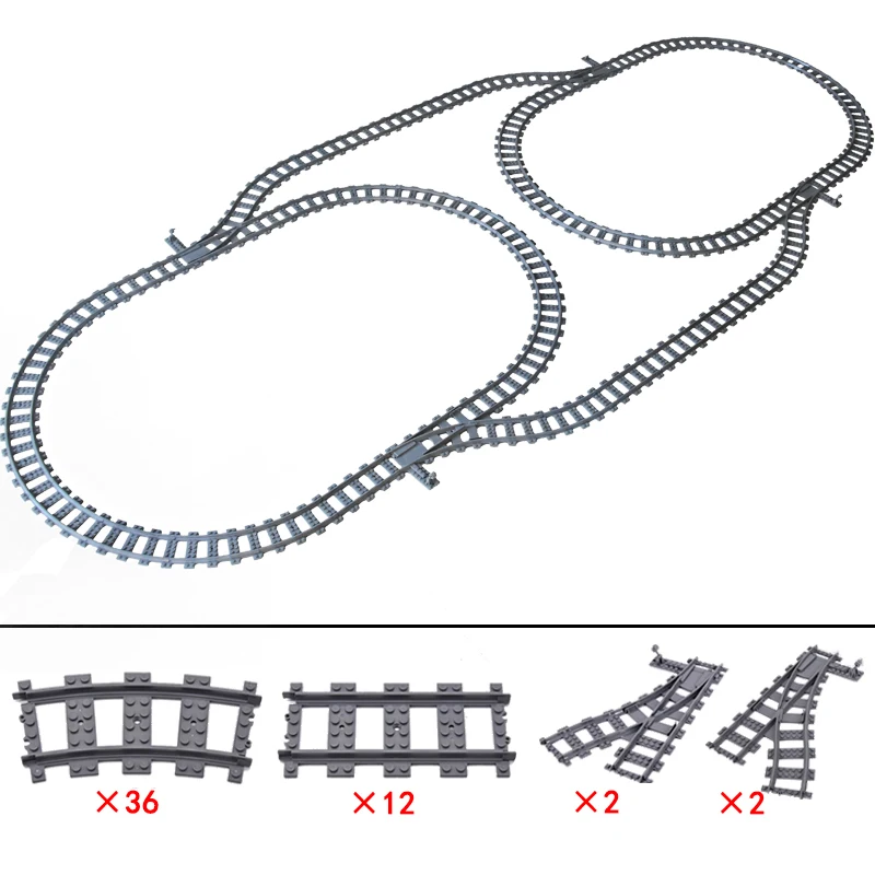 High-Tech Creative City Train Station Building Blocks Toy Set