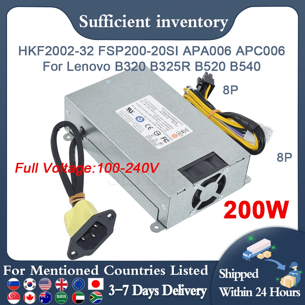 Venda Quente para Lenovo B320 B325r B520 B540 8pin 200w Psu Hkf200232 Apa006 Apc006 Fsp20020si Hk2002-3c Fsp200-20 36200515