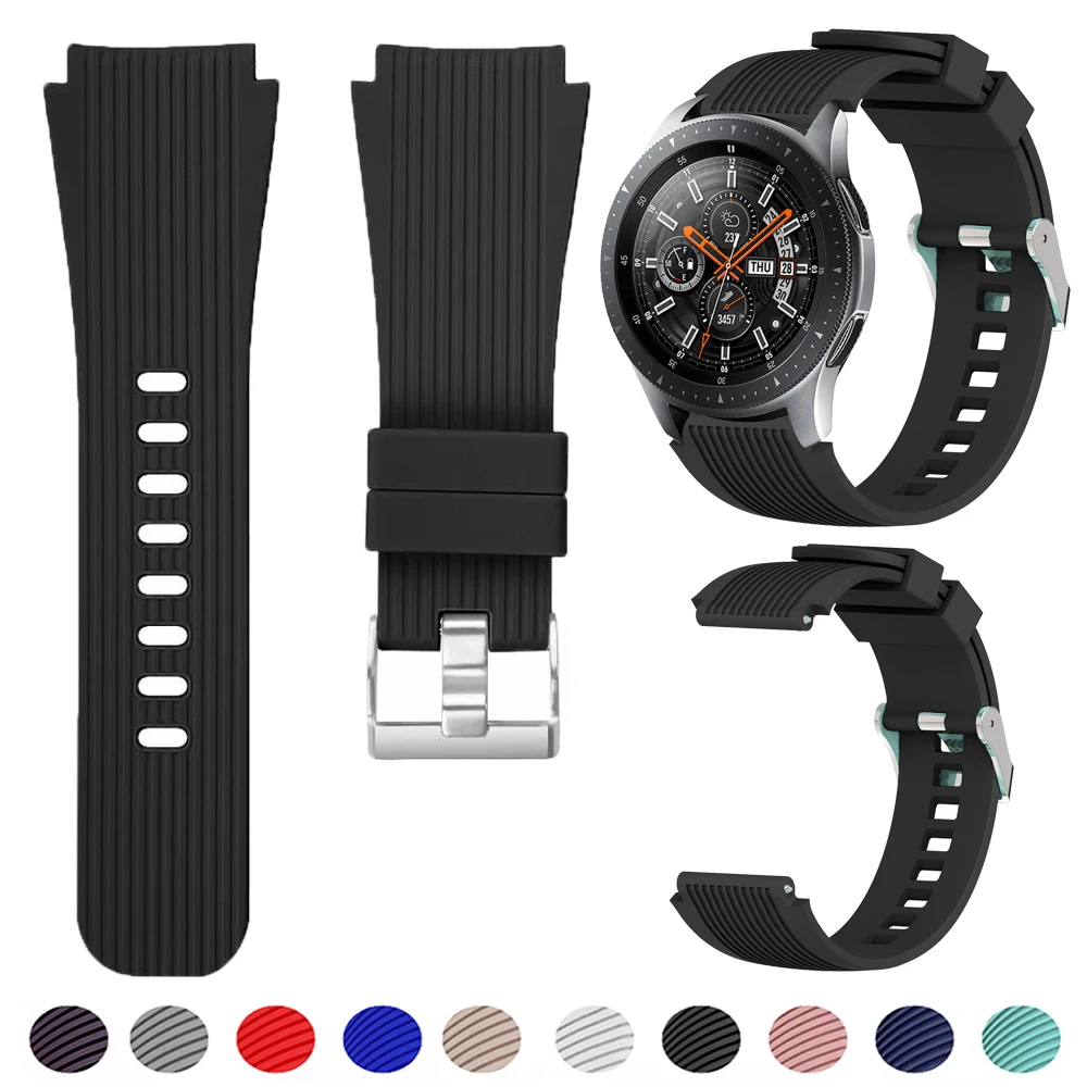 

22mm Silicone Bands for Samsung Galaxy Watch 3 45mm/Gear S3 Classic/Frontier/Huawei Watch GT 2 3 Pro 46mm Amazfit GTR/Pace Strap