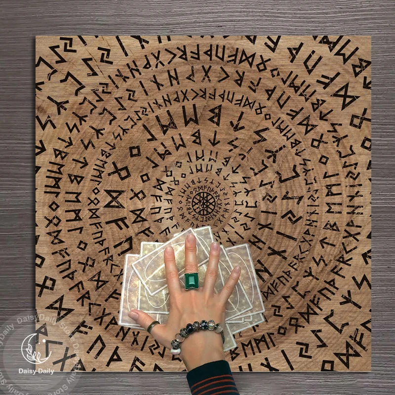 Tarot Tablecloth Celtic Sacred Geometry Altar Cloth Pagan Wicca Astrology Oracle Card Mat Occult Symbol Art Divination Art Decor