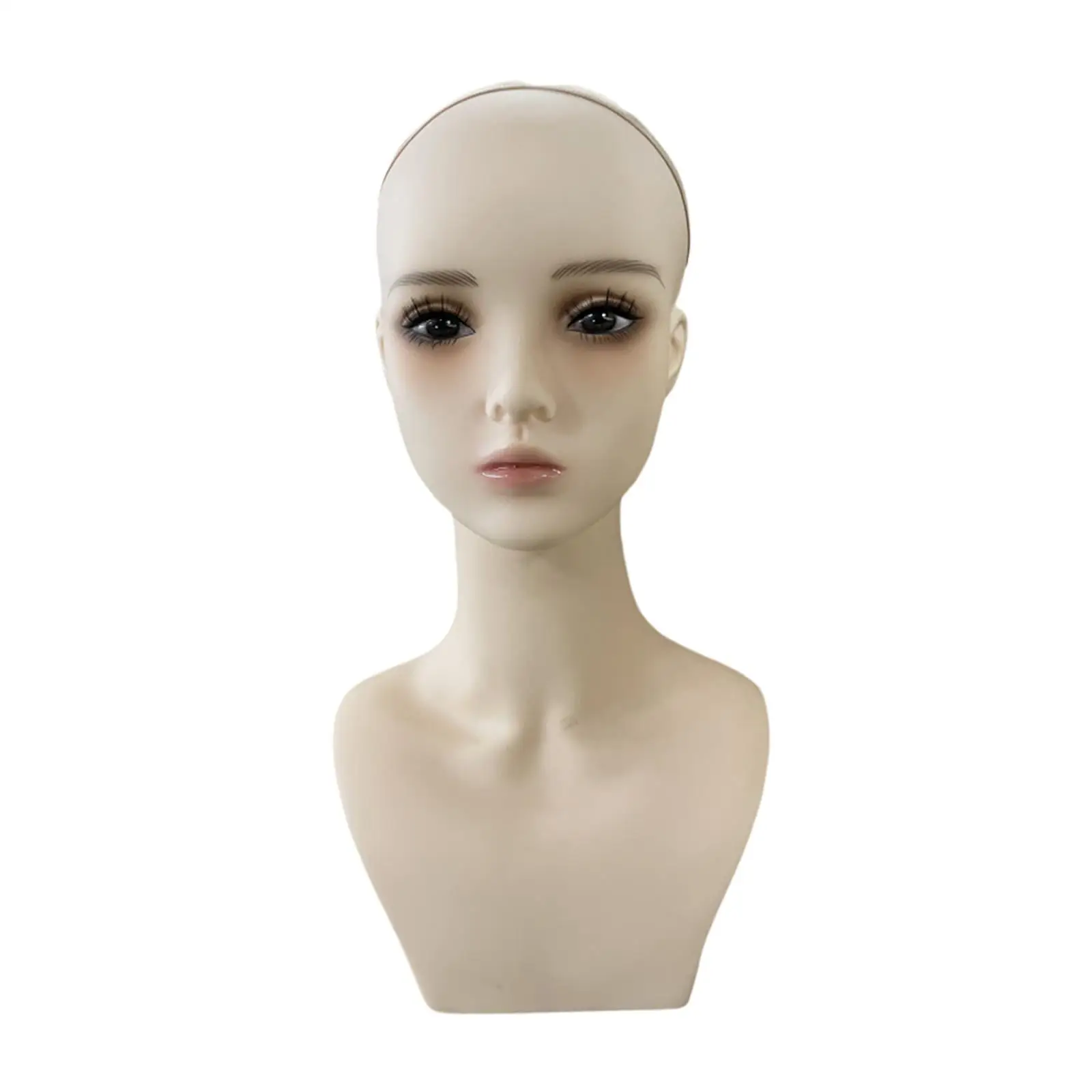 

Female Wig Head Mannequin Manikin Stable Base Durable for Wigs Displaying Making Styling Earrings Glasses Hats