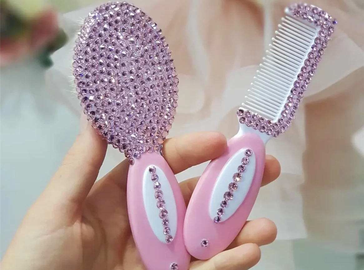 Dollbling Comb and Brush Baby Shower Nursery deco Gift for Girl