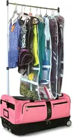 Travolution® Dance Bag with Garment Rack Newly Designed 28 Inch Duffel with Wheels Collapsible Lightweight Drop-Bottom Luggage 1
