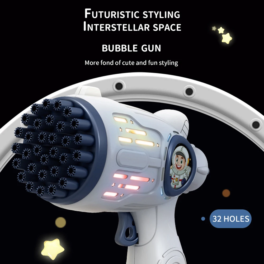 Bubble Gun Electric Automatic Bubble Blowing Rocket Artillery Bubble  Machine, Children's Portable Outdoor Party Toy Led Light Toy(excluding  Bubble Liquid And Battery) Halloween Christmas Gift - Temu