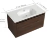 36" Floating Bathroom Vanity with Sink, 36 Inch Single Sink Wall Mounted Bathroom Vanity, with 1 Door and 1 Drawer, Basin Sink 2