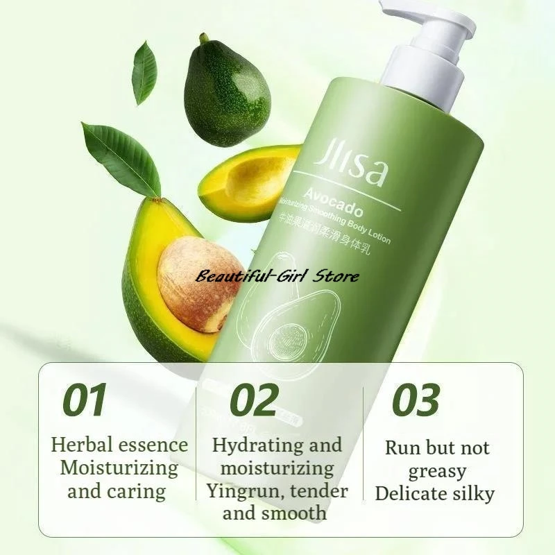500ml Avocado Niacinamide Body Lotion Relieves Dry and Dehydrated Skin Exfoliates and Brightens Skin Tone Hydrating Body Lotion