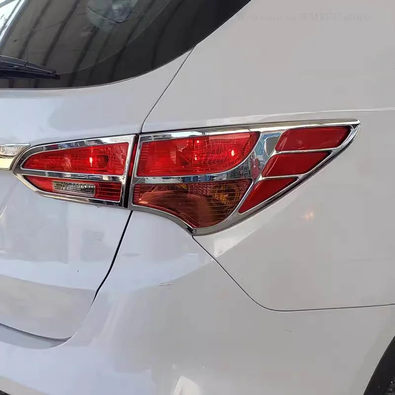 

For Hyundai Santa Fe ix45 2013 2014 2015 Chrome Car Rear Tail Light Lamp Cover Trim Taillight Frame Trims Exterior Accessories