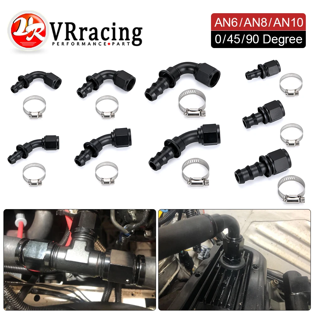 Walbro Auto Performance Fuel Hoses, Lines & Fittings 4-Pack 90 Degree Swivel Fittings - AN10 (10AN) Black Anodized, For Fuel/Oil Lines 10AN Black Fitting - Foto 7