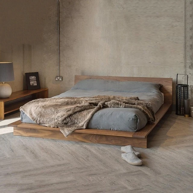 Nordic Solid Wood Double Beds Japanese Wabi-Sabi Style Guesthouse & Hotel Bed Creative Bedroom Furniture camas para niñas FYBB 1 Nordic Solid Wood Double Beds Japanese Wabi-Sabi Style Guesthouse & Hotel Bed Creative Bedroom Furniture camas para niñas FYBB 1