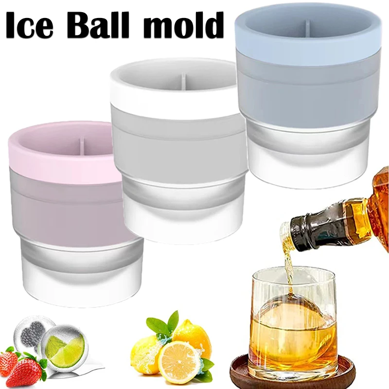 

Silicone Sphere Ice Cube Mold Kitchen Stackable Slow Melting DIY Ice Ball Round Jelly Making Mould for Cocktail Whiskey Drink
