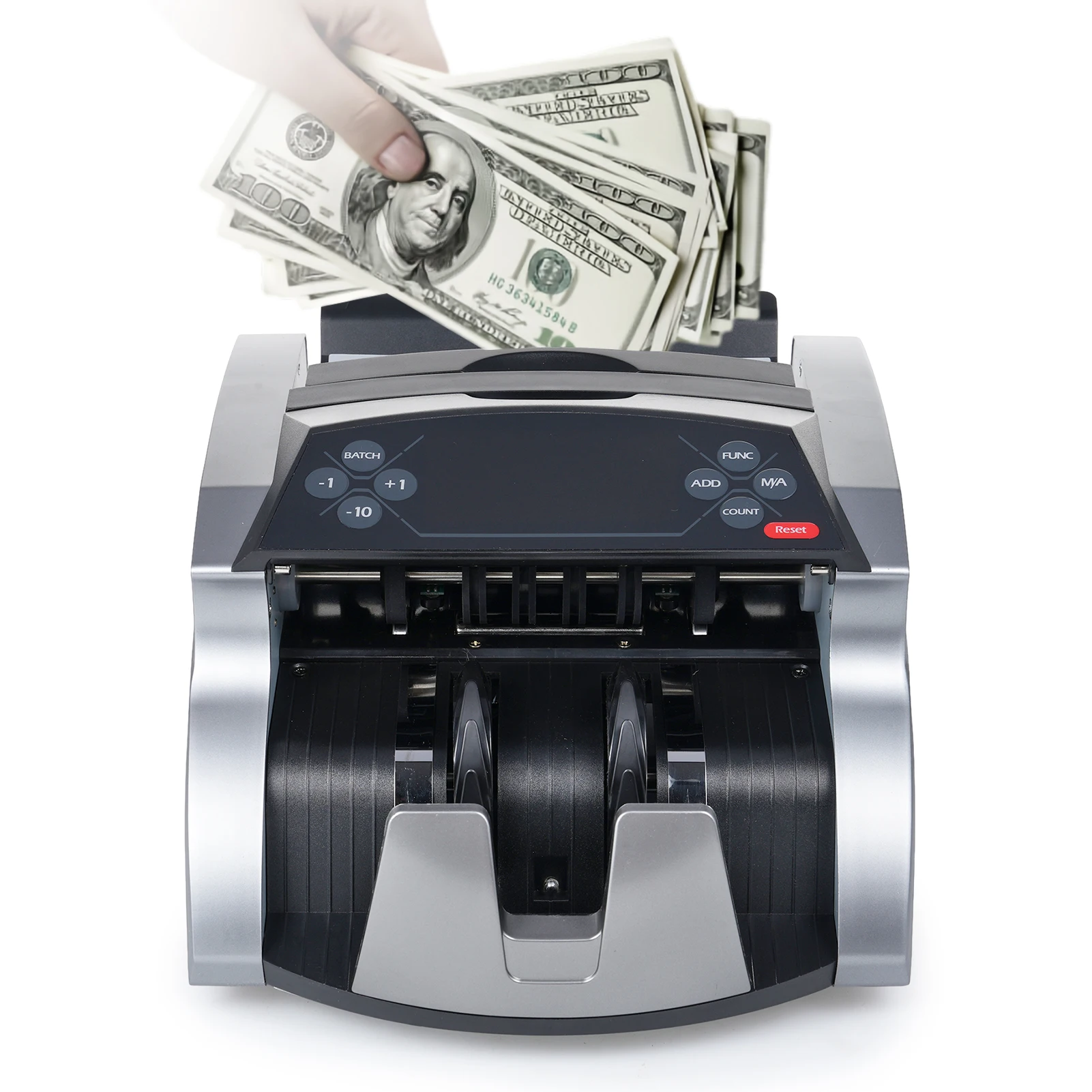 プロフェッショナル現金計数機ビジネスグレードの通貨現金カウンター、偽造紙幣検出機能付きマシン - LEDディスプレイ1分あたり100  プロフェッショナル現金計数機ビジネスグレードの通貨現金カウンター、偽造紙幣検出機能付きマシン - LEDディスプレイ1分あたり100 ...