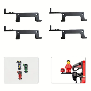 Set di 4 Robusti Supporti da Parete per Esposizione Verticale di Bambole e Figurine Lego, Decorazione per la Casa