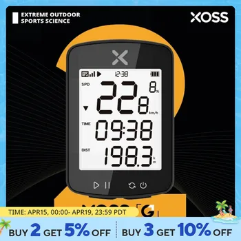 XOSS GPS 자전거 컴퓨터 무선 사이클링 속도계, 도로 자전거, MTB, USB C, IPX7 방수, 블루투스, 자전거 컴퓨터 주행 거리계 G2