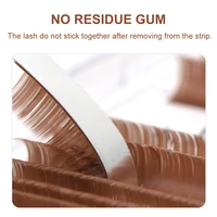 NATUHANA Brown Ellipse Flat Eyelashes Extensions Matte Faux Lashes Split Tips Soft Light Weight Ellipse Shaped Makeup Tools 5