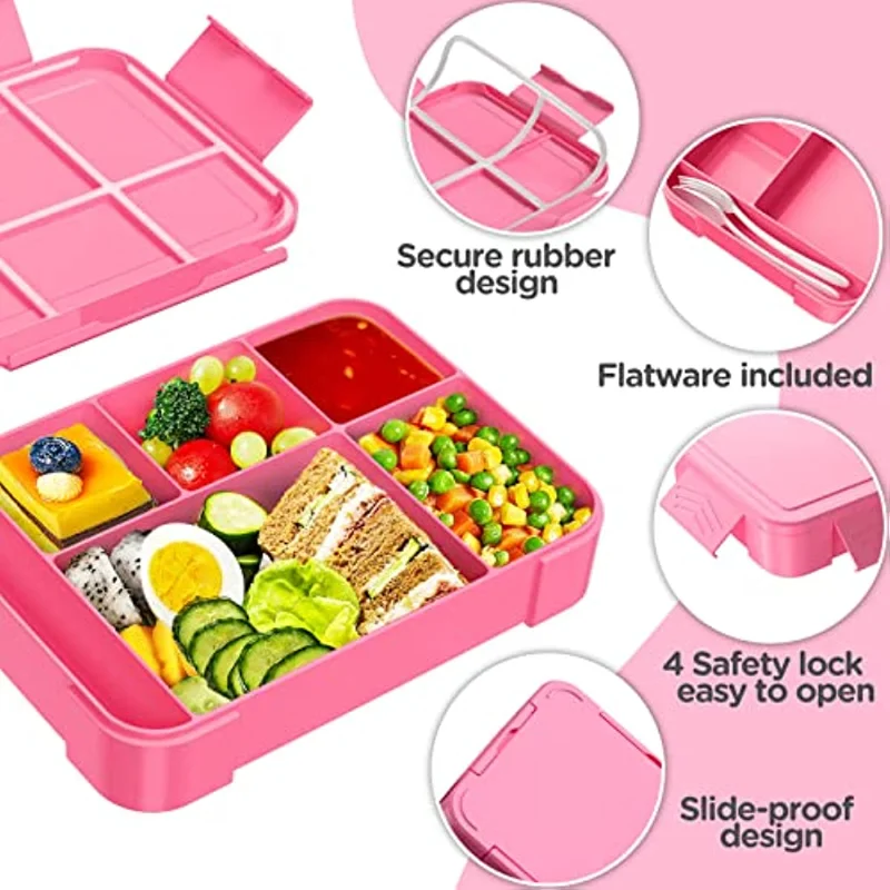 Bento Lunch Box for Kids 1300ml with Sauce Jar Tiffin Box for Lunch Fiambrera  Infantil Meal Snack with Bag Leak Proof - AliExpress