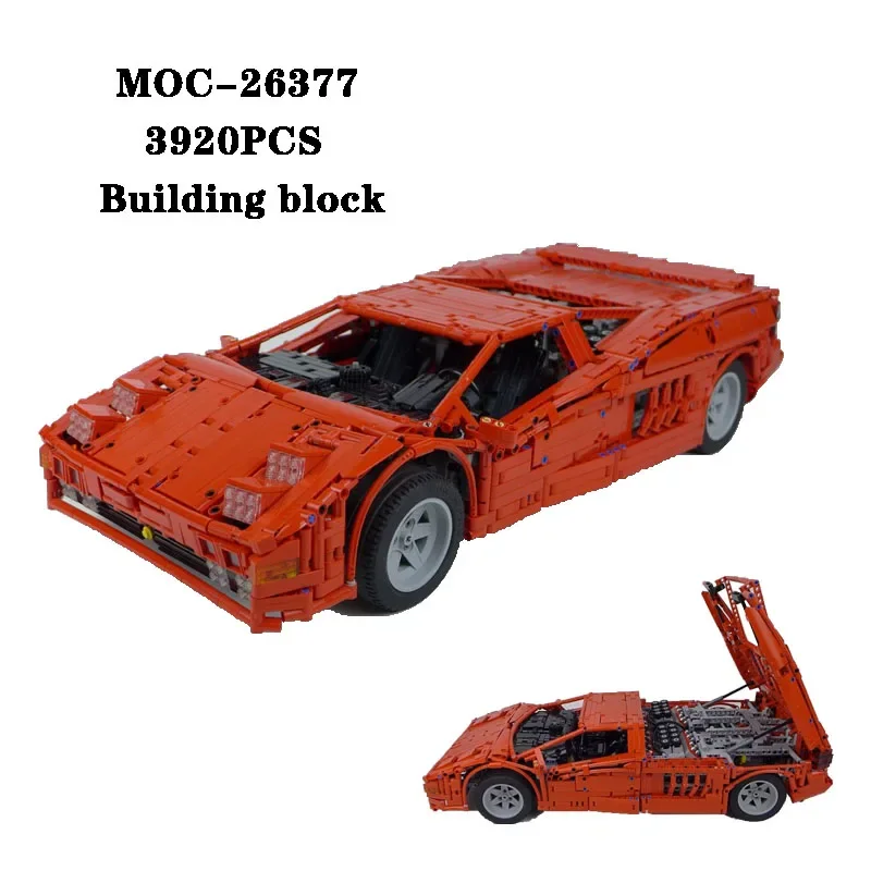 

Classic Building Block MOC-26377 Super Static Edition Sports Car High Difficulty Splicing Parts Adult and Children's Toy Gift