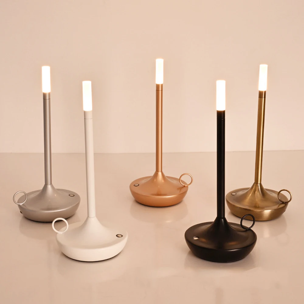 

LED Candlelight Camper Table Lamp Rechargeable Touch Night light For Home Descoration Dinner Creative Atmosphere Desk lamp