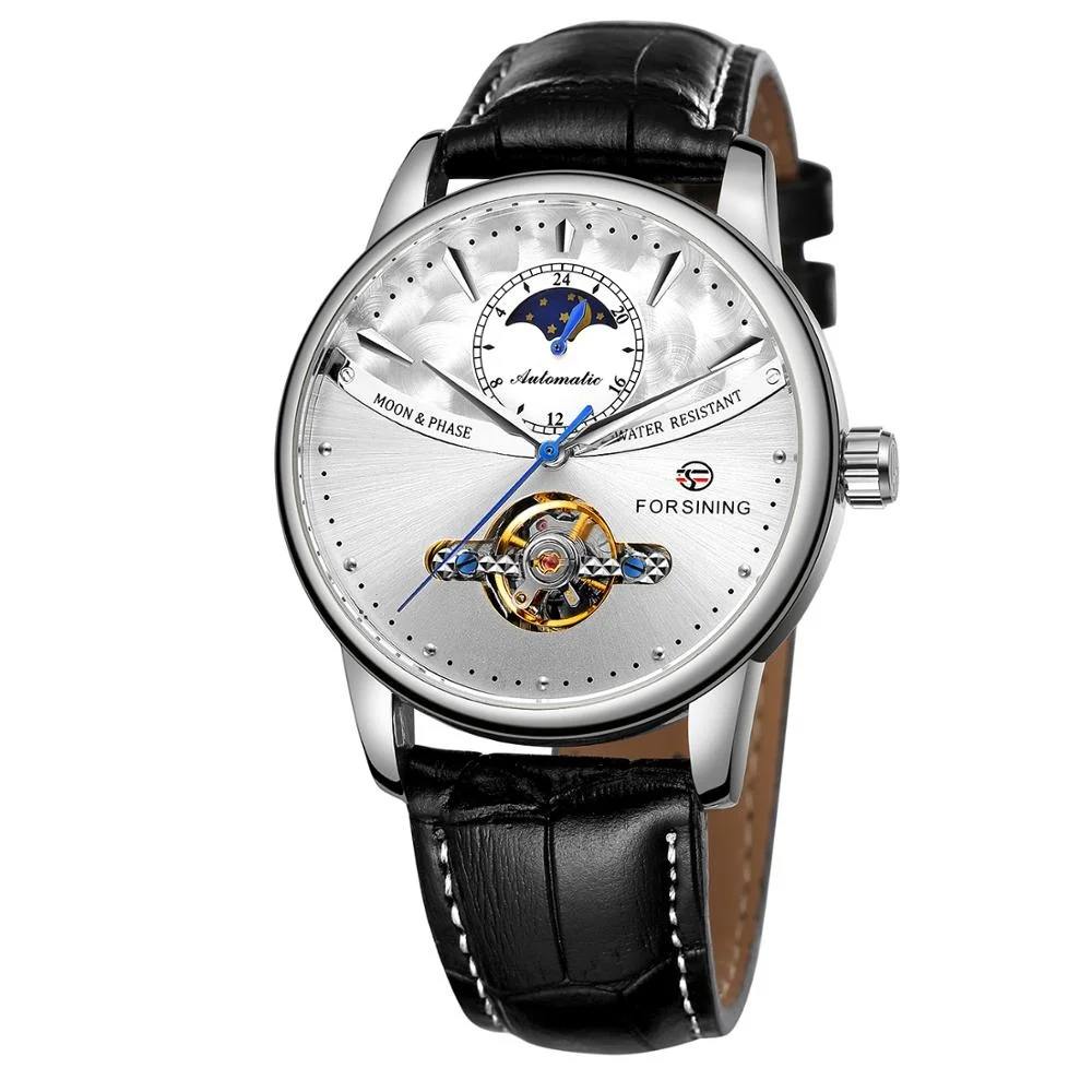 Forsining 339L Nuovo orologio da polso meccanico di lusso da uomo, impermeabile, con movimento automatico, orologio in pelle per uomo_voghion.com