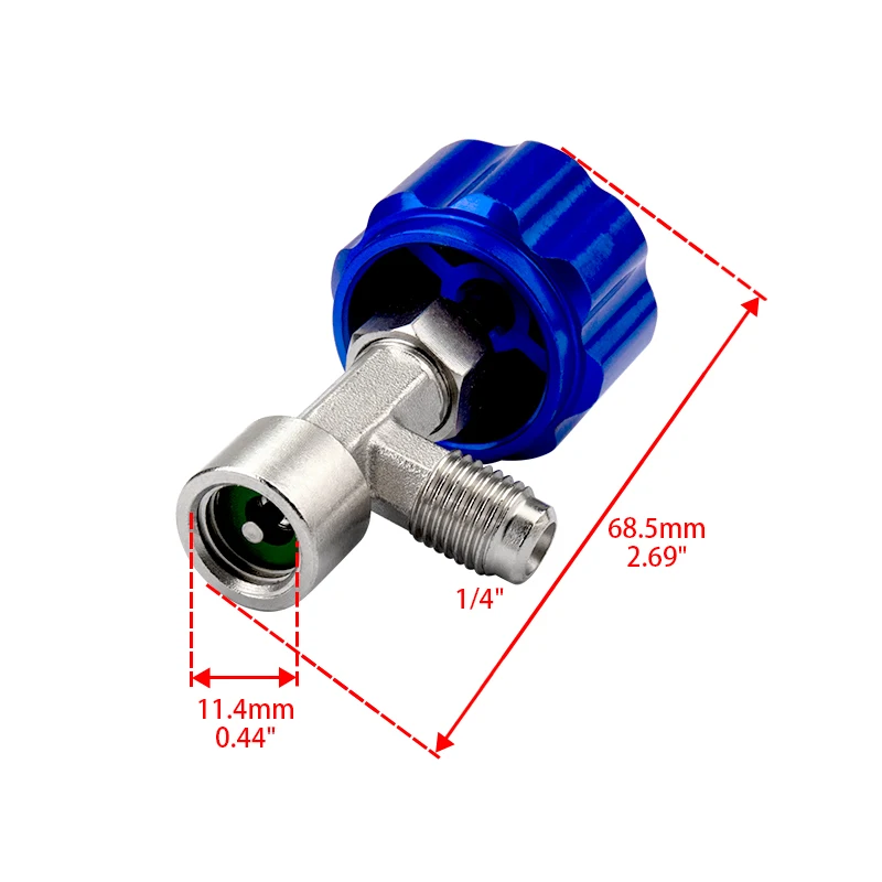 자동차 에어컨 시스템용 냉매 탱크 어댑터, 냉매 캔 탭 분배 밸브, 가스 병따개, 1/4 인치 R1234yf