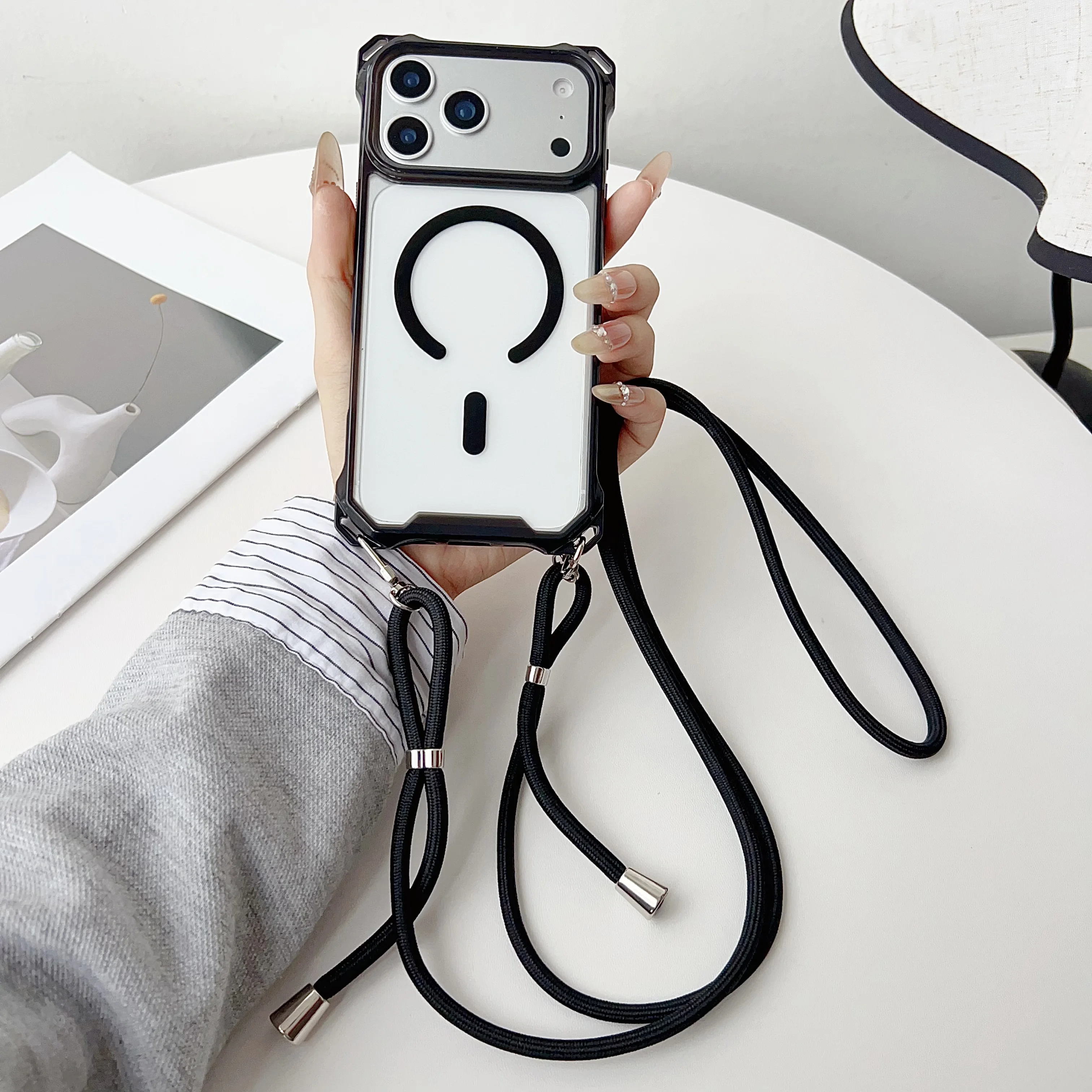 Enhanced Adjustable Crossbody Lanyard Phone Case with Anti-Drop Protection and Magnetic Features