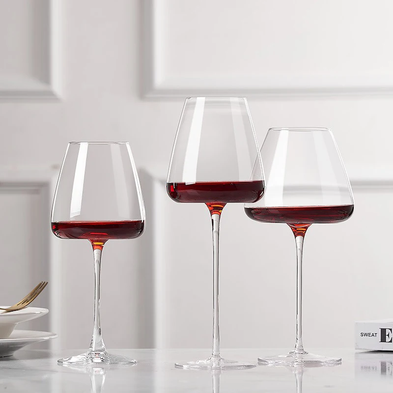 1 Pcs 590/720ml Collection Level Handmade Red Wine Glass Crystal Burgundy Bordeaux Goblet Art Big Belly Tasting Light Thin Cup wine glass