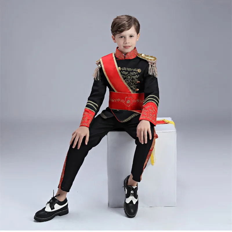 

Детский костюм для мальчиков, военная униформа, дворец, Маршал, солдат, британская королевская гвардия, принц, Вильям, костюм для косплея