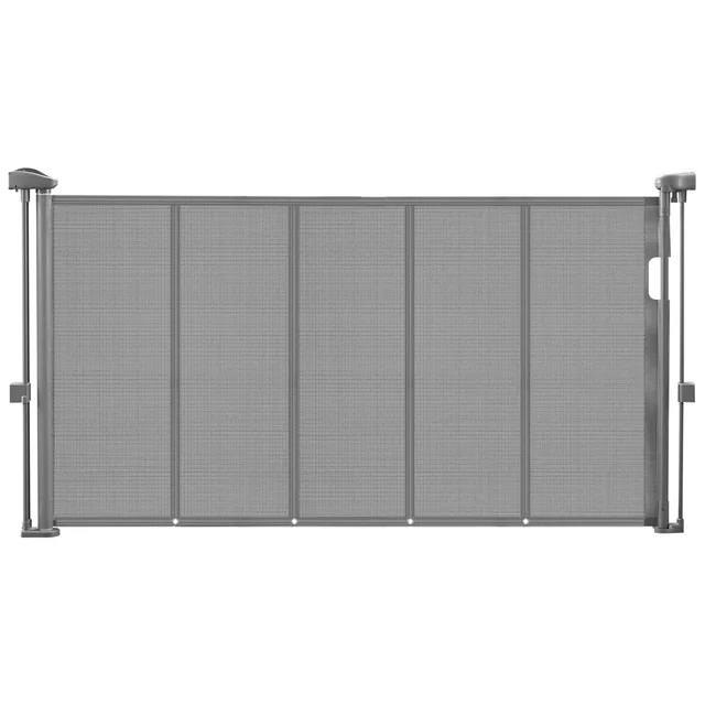 SucceBuy 55/71/110in Retractable Baby Gate 34in Tall Extends Wide Retractable Gate for Kids Pets Mesh Material Easy to Install 1