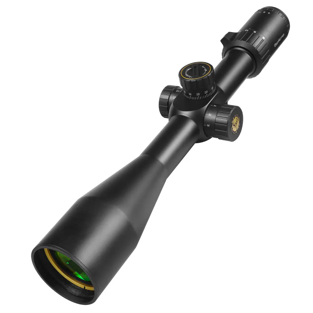 HD 6-24X50 FFP Scope Long Range First Focal Plane Riflescope Side Parallex Wheel Turrets Lock Reset Optical Sights