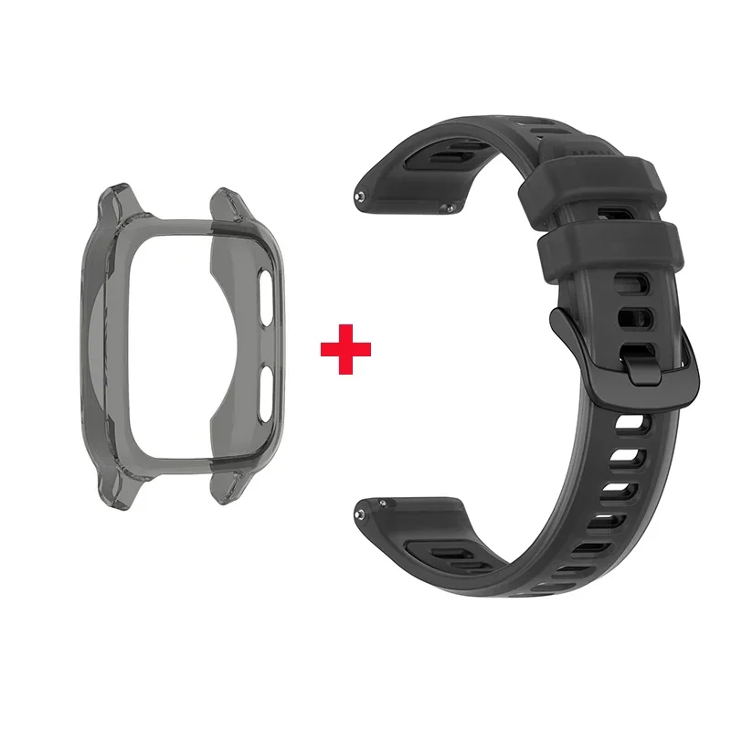 Versatile 2-in-1 Silicone Strap & Transparent Case Combo