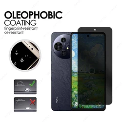 Enhanced Privacy Screen Protector with Anti-Spy Glass and Camera Lens Film for 1 Screen Glass (For alcatel V3 Ultra)