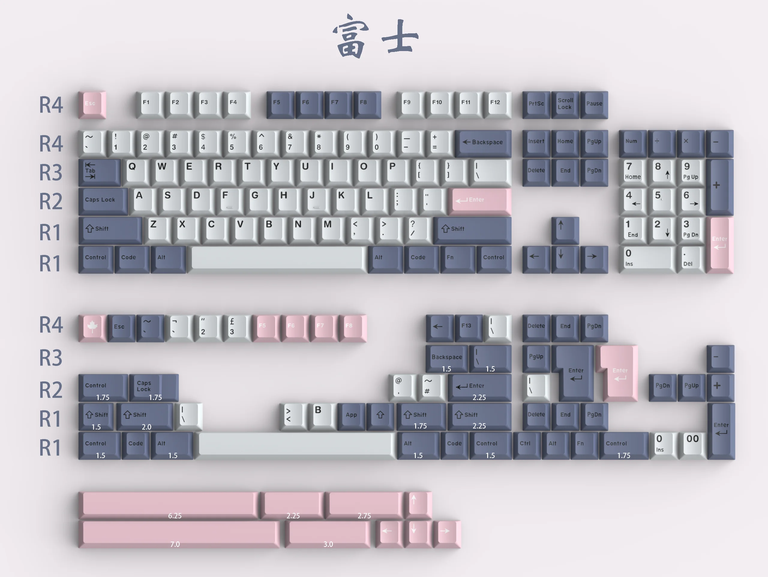 1 Set Daye GMK Arctic Yuru Wahtsy Classic Blue Hammerhead