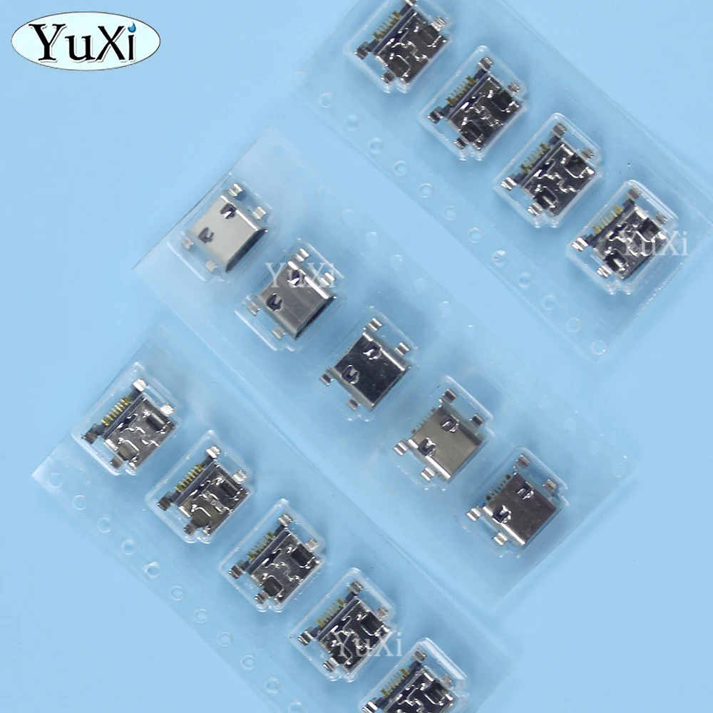 2Pcs Micro USB Jack Power Connector 7Pin Charging Port Socket