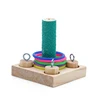 Bird Training Toys Set Wooden Block Puzzle Toys For Parrots Colorful Plastic Rings Intelligence Training Chew Toy Bird Supplies 4
