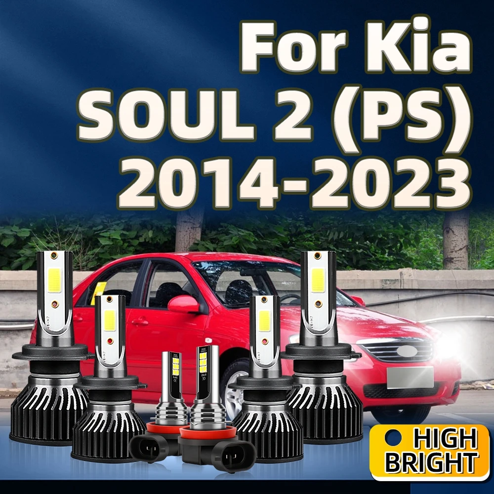 

LED 6000K Car Headlight Fog Lamp Kit H7 H8 For Kia SOUL 2 (PS) 2014 2015 2016 2017 2018 2019 2020 2021 2022 2023