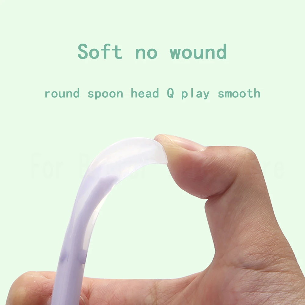 children Training Spoon cutlery Baby Silicone Spoon Children Complementary Food Soft Feeding Tableware Storage Box