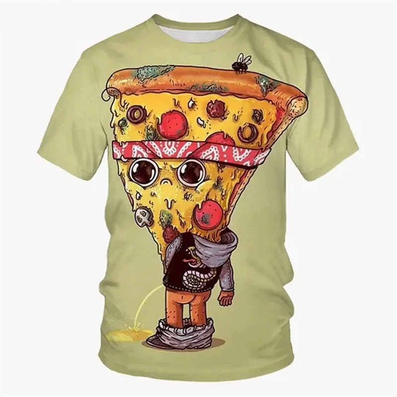 

Забавная футболка с пиццей, повседневные модные футболки с 3D принтом, Мужская одежда, трендовые уличные футболки в стиле Харадзюку, футболки в стиле хип-хоп