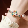 Luxury Rhinestone Women Watches Fashion Bracelet Band Ladies Quartz Watch Reloj Mujer Girls Clock Gift（Without Box） 3