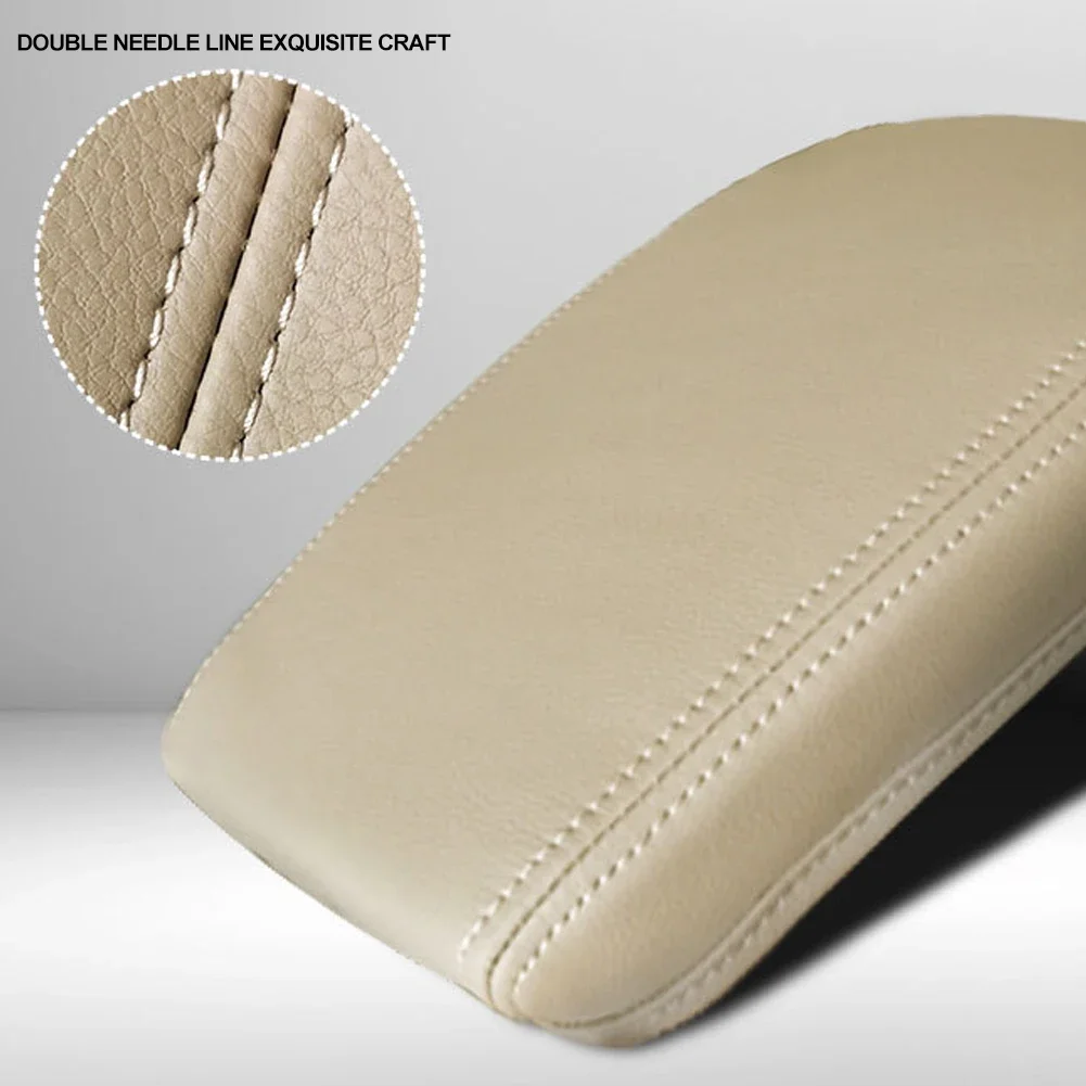 Enhanced Car Armrest Box Center Console Microfiber Leather Cover