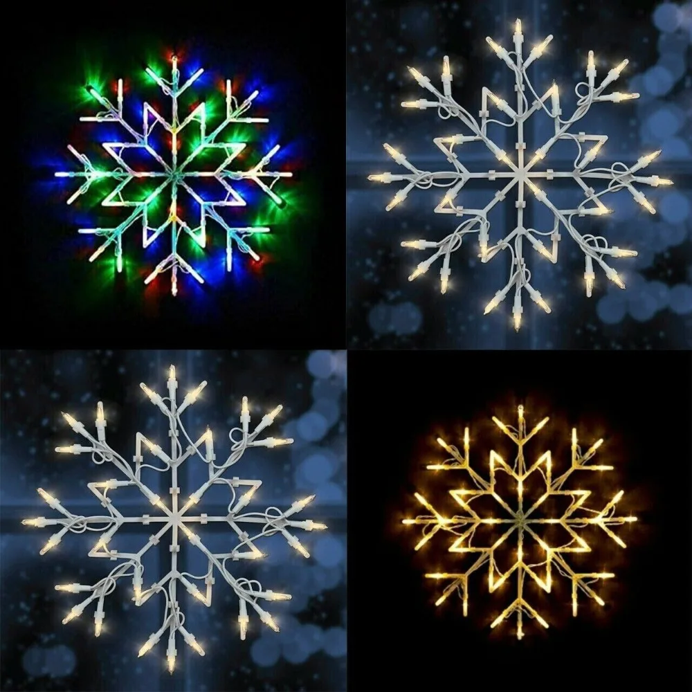 

Рождественские огни в виде снежинок, цветные огни, 50 светодиодов, силуэт, женский, Рождественский силуэт, украшение окна, искусственные декоративные огни