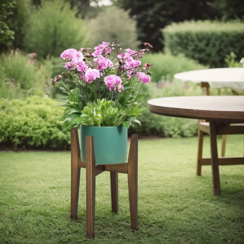 Plant Stand Solid Adjustable Wood Item Plant Rack for Home Decor Flower Pot Stand Easy Assembly Outdoor Garden Patio Furniture plant stand wooden flower shelf
