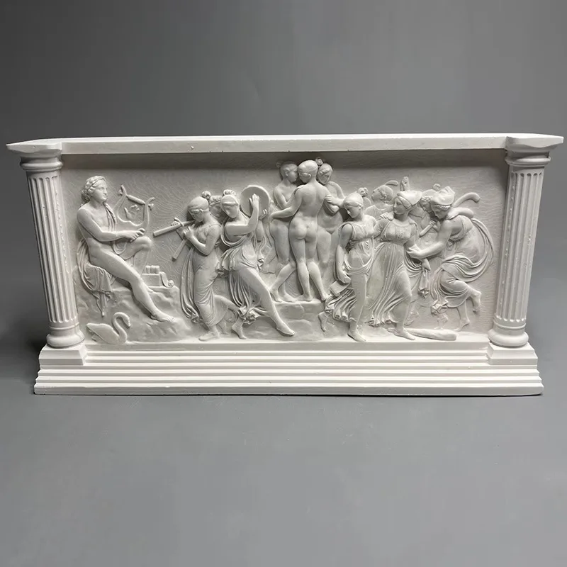 Dancing Muse Stereoscopic Printmaking Figures Relief Plaster Statue Desk Decoration Characters Sculpture Room Aesthetic Decor