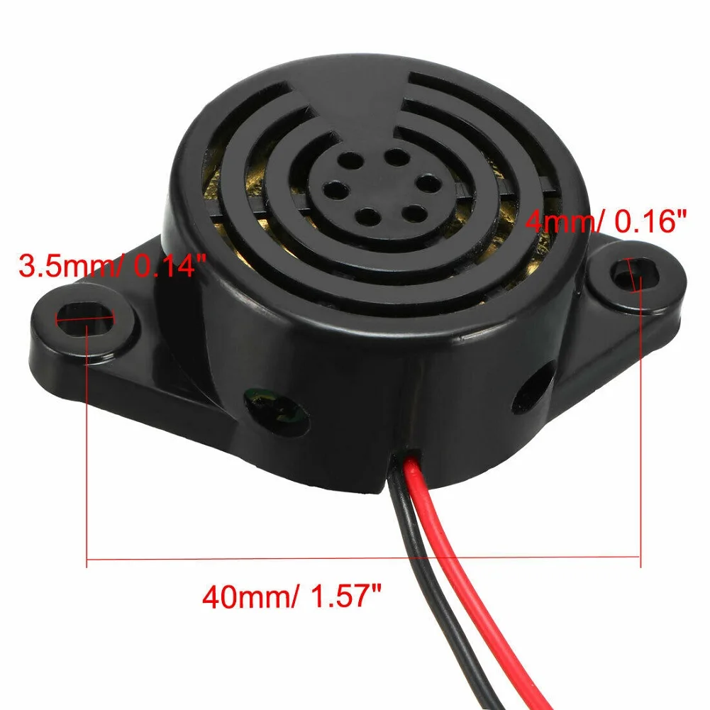 

100dB Electronic Buzzer Vehicle Electronics 1Pc 4.3 Inch DC3V-24V Plastic 1.89 X 1.14 X 0.59 Inches Replacement